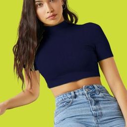 Dream Beauty Fashion Women High Neck Fitted Crop Top-picture-45