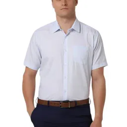 Van Heusen Blue Regular Fit Textured Shirt-image-32