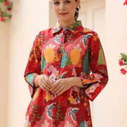 Rain and Rainbow Multi Cotton Printed Three-Quarter Sleeves Shirt-image-24