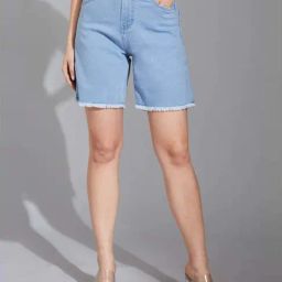 Life With Pockets Blue Regular Fit Shorts-image-95