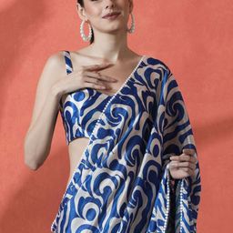 Sangria Satin Digital Printed Ready to wear Saree-image-20