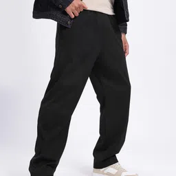 glitchez Men Elevated Basics Straight Fit Trousers-image-69