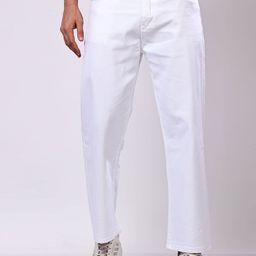EDITLOOK Men Loose Baggy Fit Mid-Rise Clean Look Non Stretchable Jeans-image-32