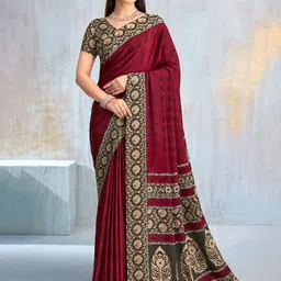 DIVASTRI Poly Crepe Saree-image-77