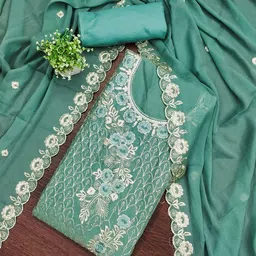 Panzora Embroidered Unstitched Dress Material-image-49