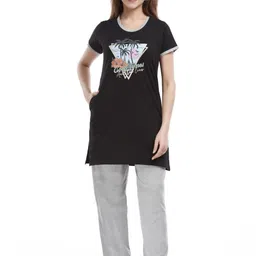 E-MAX Graphic Printed Round Neck Night suit-picture-34