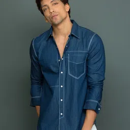 ECHKE Men Custom Opaque Checked Casual Shirt-image-40