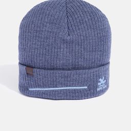 WROGN Unisex Blue Brand Logo Embroidered Beanie-44