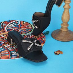 Commander Shoes Block Heel Open Back Heels-24