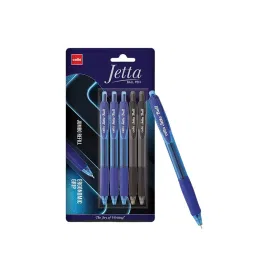 Cello Jetta Ball Pen Click Mechanism Closure Type Blue & Black Ink, 8907234015331 (Pack of 5)-image-33