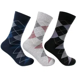 Bareblow Men Pack Of 3 Assorted Calf-Length Socks-6