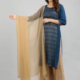 Aurelia Beige Plain Dupatta-image-24