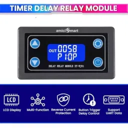 amiciSmart Timer Delay Relay Module 6-30 V DC Programmable Trigger with LCD Display & UART Data Upload 0.01 sec to 9999 min, 1xDELAY-PCB image 2