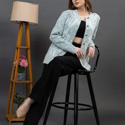 Dadu Dayal Women Self Design Woollen Cardigan-picture-20