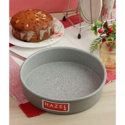 Hazel Alfa Heavy Gauge Aluminium Granite Finish Non Stick Microwave Safe Large Round Cake Mould - Grey-22