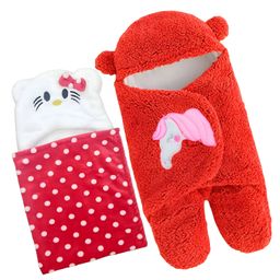 Brandonn Combo of Wearable Hooded Baby Swaddle Blankets Pack of 2  - Red-image-5