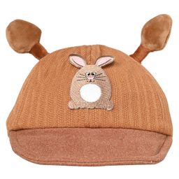 Kid-O-World Bunny Embroidered Patch Detailed & Textured Cap With Horns - Brown-15