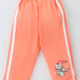 Tango Interlock Knit Full Length Lounge Bear Print - Orange-image-26