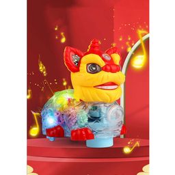 AKN TOYS Musical Gear Transparent Lion Toy With 360 Degree Rotating  with Music and Lights - Color May Vary-17