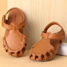 Babyoye Sandal with Velcro Closure -Brown-image-97