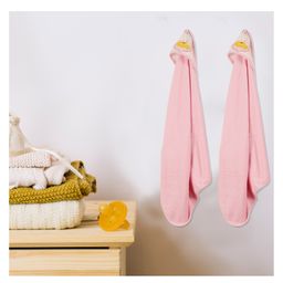 VOIDROP Bath Towels for Newborn Babies Super Soft Double Sided 2 in 1 Baby Hooded Bathing Towels Infants Toddlers,(Pack of 2) Pink-12