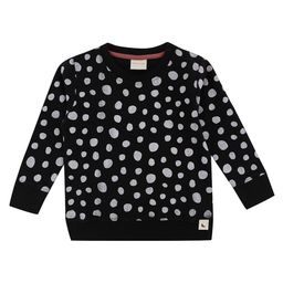 Turtledove London Organic Cotton Knit Full Sleeves Sweatshirt Polka Dot Print - Black-image-22