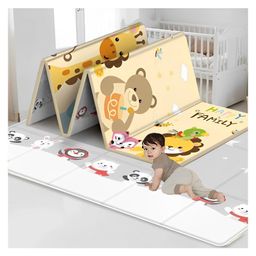 YAMAMA Cute Baby Happy Family Theme Double Sided Water Proof Extra Large Fordable Foam Baby Play Mat Folding Mat  (Design May Vary  Multicolor)-10