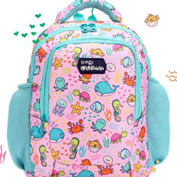 Intelliskills Trendy & Spacious Ocean Animals School Bag with Comfortable Cushion Padding Pink - 15 Inches-13