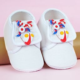 Coco Candy Spinner Detailed Velcro Closure Booties - White-image-95