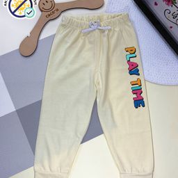COCOON ORGANICS Cotton Play Time Text Printed Anti Microbial Pajama - Off White-image-80