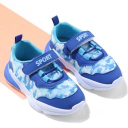 Cute Walk by Babyhug Sneaker with Velcro Closure & Camouflage Print - Blue-picture-12
