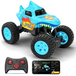 Mirana Spiker 2WD Remote & App Controlled RC Car for Kids (Sky Blue)-18