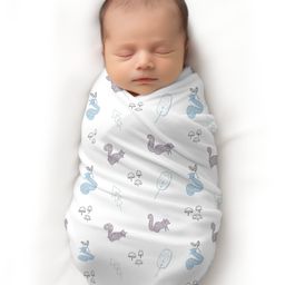 Carerio's Baby Wrapper Ultra-Soft, Breathable & Stretchy Baby Wrap for Newborns & Infants - Wodland Wonders Design Printed-picture-13
