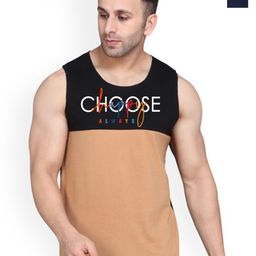 SLOWLORIS Men Pack Of 2 Printed Combed Cotton Gym Vests VSL26 CMB(CHS BLACKRUST)(KEEP-image-90