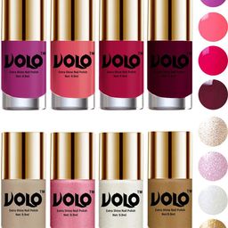 VOLO Set of 8 High-Shine Long Lasting Professional Nail Polish-9ml Each-Combo No-06-17