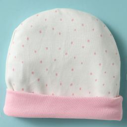 Ben Benny Interlock Knit Cap Mitten & Booties Set with Polka Dots Print White - Diameter 11 cm image 2