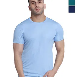 TQH Pack Of 3 Round Neck Dry Fit Slim Fit T-shirts-picture-4