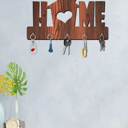 OLIVE TREE Brown 5 Hooks Wooden Key Holder-image-63