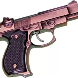 Antique Beretta M92G CQB Print Pistol Shape Antique Silver Premium Pocket Cigarette Lighter| Jet Flame And Windproof | Refillable Gas System Pocket Lighter-image-84