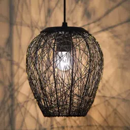 Homesake Black Wire Mash Pendant Light - Set of 1-image-95