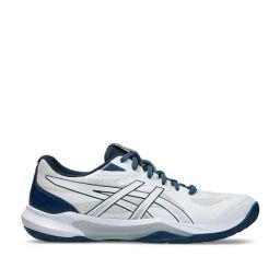 Asics Men's GEL-TACTIC 13 White & Mako Blue Indoor Court Shoes-image-41
