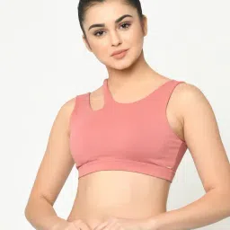 Da Intimo Peach Non Wired Padded Sports Bra-picture-9