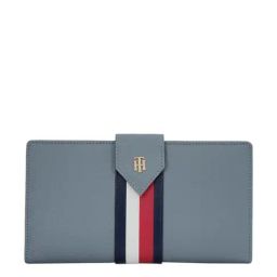TOMMY HILFIGER Daniella Powder Blue Logo Bi-Fold Wallet For Women-10