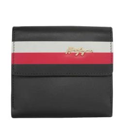 TOMMY HILFIGER Lithgow Black Logo Bi-Fold Wallet For Women-79