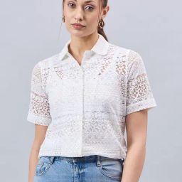 Style Quotient White Cotton Self Design Shirt-image-66