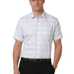 Van Heusen White Regular Fit Checks Shirt-image-86