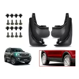Auto Pearl Front and Rear Mud Guard For Mahindra Scorpio CRDE (Black) Set of 4 Pcs-7
