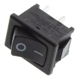 ZF Switch, Rocker, Spst, 10A, 250V, Black, SRB22A2FBBNN-25