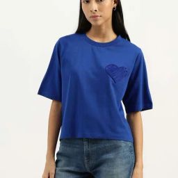 United Colors of Benetton Blue Cotton T-Shirt-picture-37