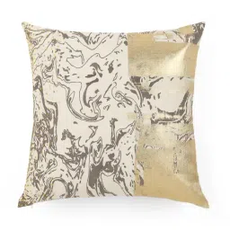 Home4U Cecil Beige & Gold Cotton Duck Cushion Cover - Set of 1-image-97